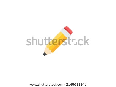 Pencil Vector Isolated Emoticon. Pencil Icon