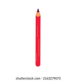 Bleistift. Vektorgrafik einzeln auf ebene Art. Zurück zur Schule. Auf weißem Hintergrund. Gegenstand der Schreibwaren zum Zeichnen