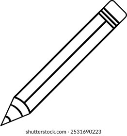 Pencil vector line art image