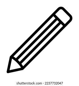 Pencil Vector Line Icon Design
