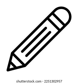 Pencil Vector Line Icon Design