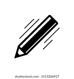 pencil vector line icon in minimalist style