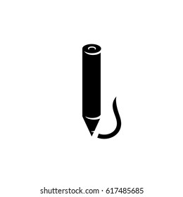 Pencil vector logo illustration isolated sign symbol. Icon pictogram for web graphics