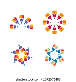 Pencil vector logo illustration style design modern with some image options