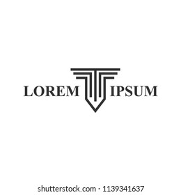 pencil vector logo template, lawyer logo template 