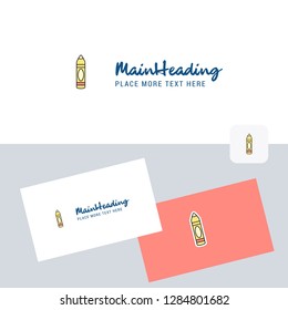 Pencil  vector logotype with business card template. Elegant corporate identity. - Vector