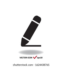 Pencil vector minimal icon, simple flat sign