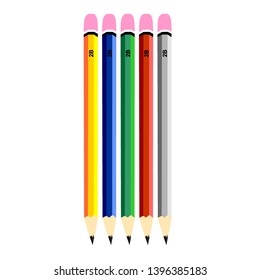 Pencil Vector on pure white background

