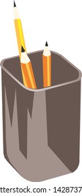 Pencil vector on a white background.