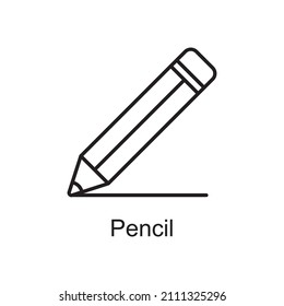 Ilustración de diseño de iconos de esquema vectorial de lápiz. Símbolo de mejoras en el hogar sobre el fondo blanco Archivo EPS 10