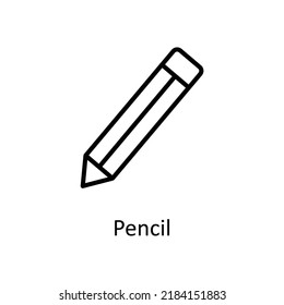 Bleistift-Vektorgrafik Kontur-Symbol Design-Illustration auf weißem Hintergrund. EPS10-Datei 
