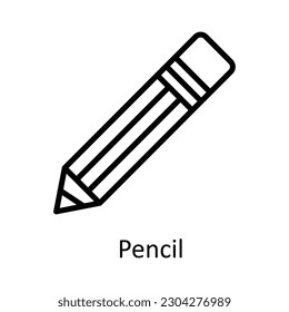 Pencil  vector   outline Icon Design illustration. Work in progress Symbol on White background EPS 10 File
