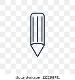 Pencil vector outline icon isolated on transparent background, high quality linear Pencil transparency concept can be used web and mobile