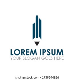 vector de lápiz, vector de logotipo escolar