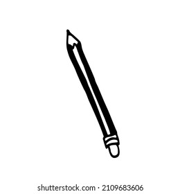 Pencil vector sketch drawing. Doodle pencil illustration