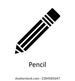 Pencil  vector   Solid Icon Design illustration. Work in progress Symbol on White background EPS 10 File