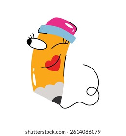 Pencil Vector Sticker. Eps 10 File 