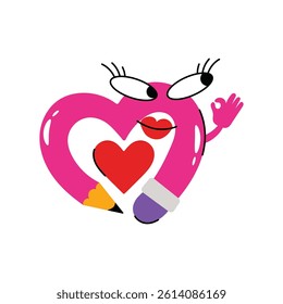 Pencil Vector Sticker. Eps 10 File 