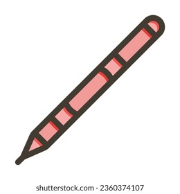 Pencil Vector Thick Line Filled Colors Icon For Personal And Commercial Use.
