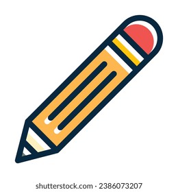 Pencil Vector Thick Line Filled Dark Colors Icons For Personal And Commercial Use.
