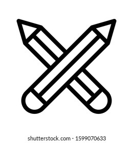 pencil vector thin line icon 