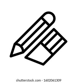 pencil vector thin line icon 