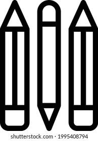 pencil vector thin line icon