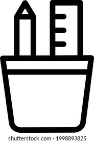 pencil vector thin line icon