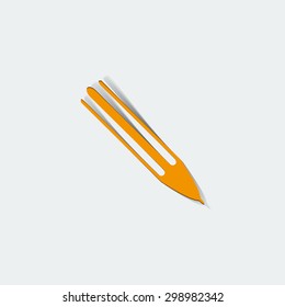 Pencil vector web icon, on white background