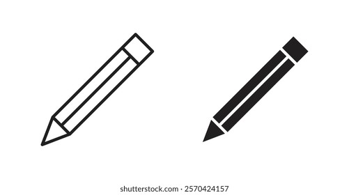 Pencil vector web icons set
