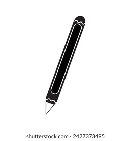 

Pencil, a versatile graphite tool, dances across paper, sketching ideas and jotting notes with timeless simplicity and artistic finesse. Vector illustration.