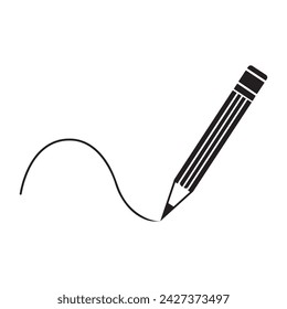 

Pencil, a versatile graphite tool, dances across paper, sketching ideas and jotting notes with timeless simplicity and artistic finesse. Vector illustration.