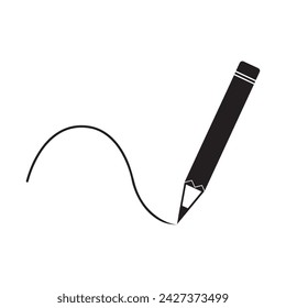 

Pencil, a versatile graphite tool, dances across paper, sketching ideas and jotting notes with timeless simplicity and artistic finesse. Vector illustration.