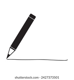 

Pencil, a versatile graphite tool, dances across paper, sketching ideas and jotting notes with timeless simplicity and artistic finesse. Vector illustration.