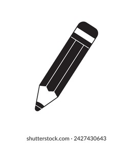 Pencil, a versatile graphite tool, dances across paper, sketching ideas and jotting notes with timeless simplicity and artistic finesse. Vector illustration.