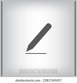 Pencil web icon. Pencil vector illustration.
