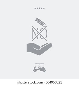 A pencil which marks the option "no"