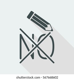 A pencil which marks the option "no"