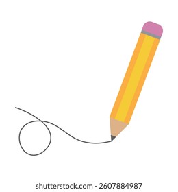 Pencil in white background. drawing. vector