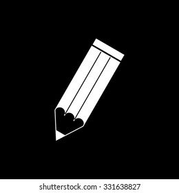 pencil - white vector icon
