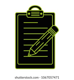 pencil write in clipboard
