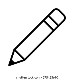 pencil, write, compose or edit pencil line art vector icon for apps and websites