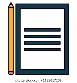 pencil write with documents