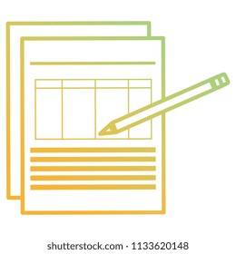 pencil write with documents