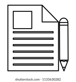 pencil write with documents