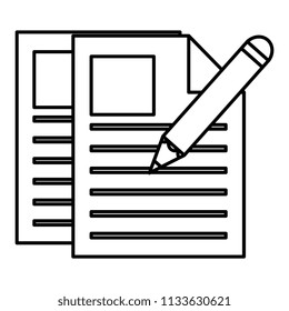 pencil write with documents