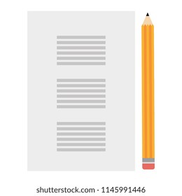 pencil write with documents