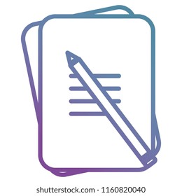 pencil write with documents