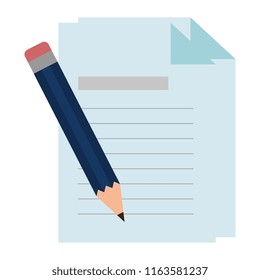 pencil write with documents