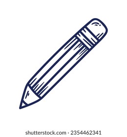 pencil write doodle icon isolated